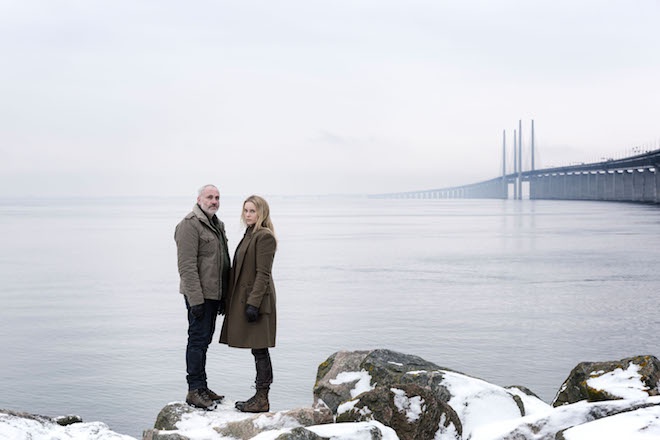 Saga Norén (Sofia Helin,rechts) und Martin Rohde (Kim Bodnia) (Bild: obs/ZDF/ZDF/Carolina Romare)